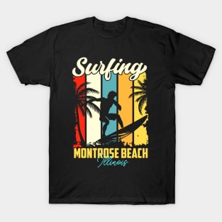 Surfing | Montrose Beach, Illinois T-Shirt